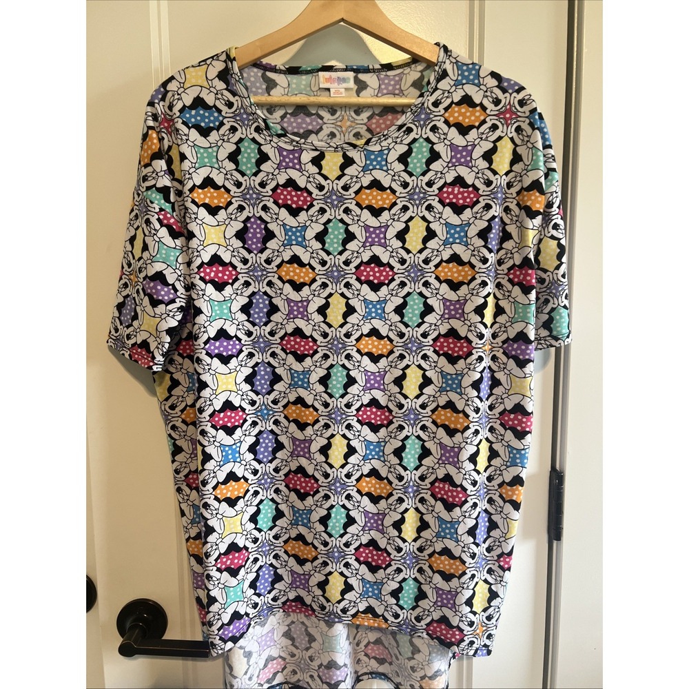 LuLaRoe Irma Women's Tunic Top, Disney Minnie Mouse Size XS